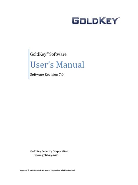 goldkey setup manual